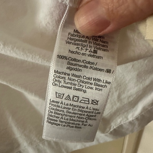 Madewell Signature Poplin Camp Shirt white button large - Picture 6 of 6